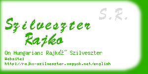 szilveszter rajko business card